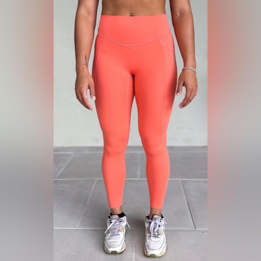 Curves N Combatboots NKD Leggings With Pockets Orange Small NWT IN PKG